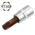 thumbnail image 2 of Unique Bargains 2Pcs 1/4-Inch d'Entraînement T40 Bit Socket, S2 Acier, 2 of 4