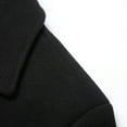 thumbnail image 6 of HOOMEUMY Mens Wool Blend Coat 2025 Trendy Classic Solid Coat Turndown Collar Jacket Slim Fit Design Casual Workout Long Sleeve Clothes Fashion Black XXXL, 6 of 8