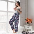 thumbnail image 4 of Uemuo Watercolor Marine Animals Pattern Women's Wide Leg Palazzo Lounge Pants with Pockets Light Weight Loose Comfy Casual Pajama Pants-X-Large, 4 of 9