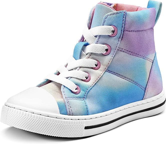 K KomForme Kids Canvas Sneakers Color Gradient HighTop Walking Shoes
