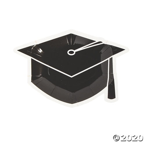 Graduation CapShaped Paper Dessert Plates 8 Ct.