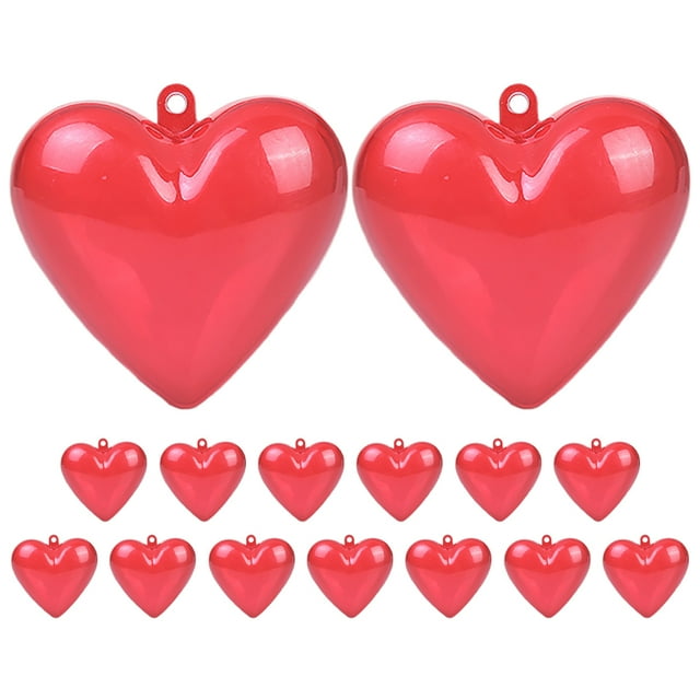 15 cajas de dulces con forma de corazón para San Valentín, adornos de corazón de plástico transparente, rellenables, suministros para fiestas, cajas de dulces para fiestas.