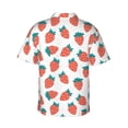 thumbnail image 3 of Daiia Strawberries Hawaiian Shirt for Men Gentle Cotton Regular Short Sleeve Casual-X-Large, 3 of 9