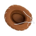 thumbnail image 7 of Dwellite Girls and Boys Western Costume Hat Classic Hat Wide Brim Headwear 2026 Brown, 7 of 7