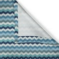 thumbnail image 5 of Ambesonne Aqua Grommet Curtain, Retro Zig Zag Stripes, 50" x 96", Pale Blue Navy Blue, 5 of 6