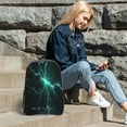 thumbnail image 6 of Easygdp Green Lightning Flash Clear Backpack, Transparent Bookbag for School for Women Men, Capacity Clear Bag for College, Travel, 6 of 7