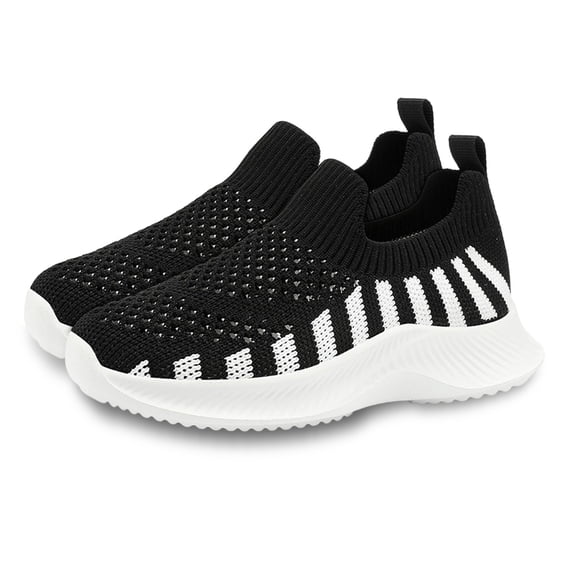 WZEIIOT Girls Breathable Mesh Sneakers Lightweight Casual Slip-On Soft Sole Sports Shoes
