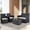 4PCS Black/Grey, variant on 7 Pieces Wicker Outdoor Patio Furniture Set, Adjustable Backrest Sectional Conversation Sofa Set with Thick Cushions and Coffee Table, All Weather Rattan Patio Couch for Garden Deck Backyard