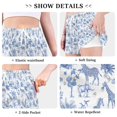 thumbnail image 6 of FORMRS Womens Swim Shorts Mesh Liner Quick Dry Casual Beach Board Bottom with Pockets, Sizes S-2XL, Blue Animals Pattern, 6 of 9