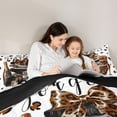 thumbnail image 5 of Homewish Cheetah High Perfume Bow 7-Piece Twin Bedding,Fashion Perfume Bedding Comforter Set,Brown,Black Reversible, 5 of 8