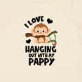 thumbnail image 4 of Inktastic Monkey I Love Hanging out with My Pappy Boys or Girls Baby T-Shirt, 4 of 5