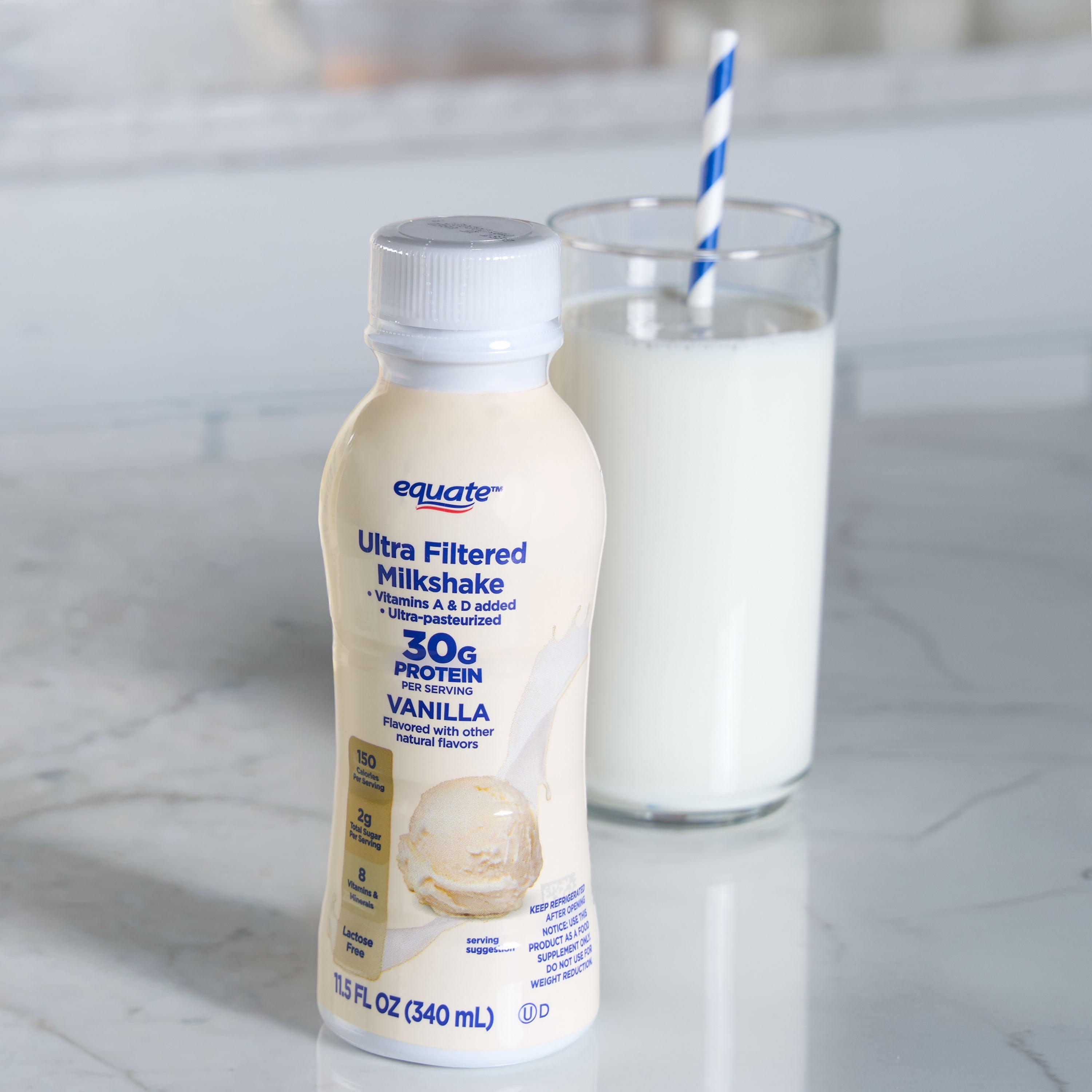 Equate Ultra-Filtered Protein Milkshake, Vanilla, 11.5 fl oz