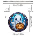 thumbnail image 2 of Halloween Stained Glass Suncatcher, Cute Ghost Pumpkin Window Hanging Decoration, Acrylic Window Hanging Fall Ornaments, for Kitchen Room Garden Office Halloween Decor Housewarming Gift Supplies, 2 of 5