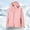 Pink, variant on Women's Fleece Lined Raincoat Waterproof Rain Jackets Windbreak Hiking Warm Coat Fall Winter Casual Camping Traveling Hooded Full Zipper Long Sleeve Outdoor Fashion Outfits