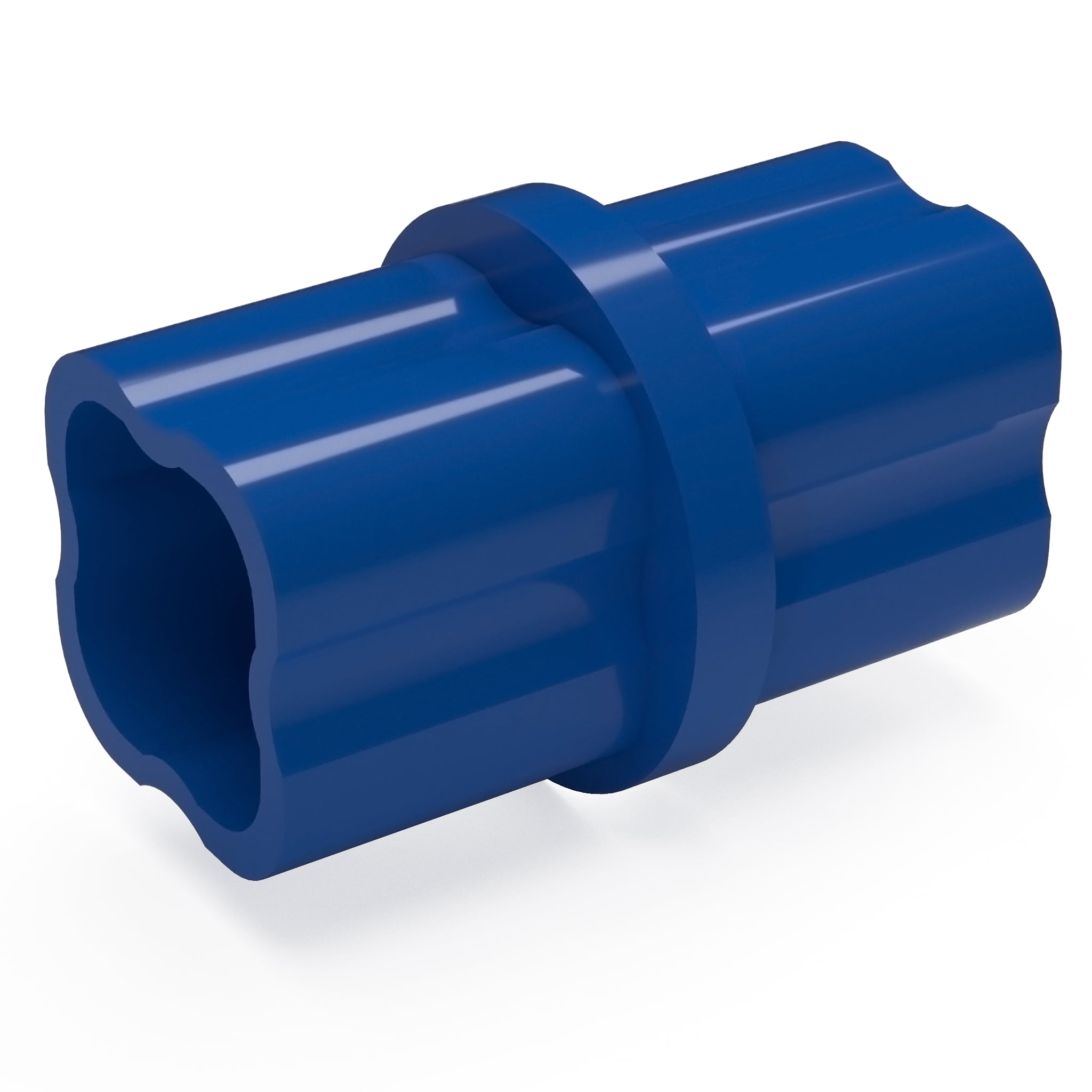 FORMUFIT F034ICO-BL-10 Internal PVC Coupling, Furniture Grade, 3/4' Size, Blue , 10-Pack