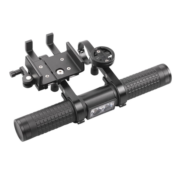 Extensor de manillar de bicicleta Banco de energía de carga USB Lámpara de bicicleta Soporte de linterna