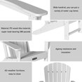 thumbnail image 4 of Mondawe Adirondack Chair, Outdoor Patio Lawn Chair with Widened Armrests,Weather Resistant Fire Pit Furniture, 380lb Weight Capacity, White, 4 of 8