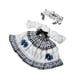 thumbnail image 5 of 1:6 Juego de vestido para hacer tus propias muñecas, bricolaje educativo para niños, ropa, disfraz de cosplay para muñeca princesa de 11,81 pulgadas azul oscuro, 5 of 10