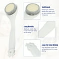 thumbnail image 3 of Unique Bargains Back Scrubber Long Handle Bath Brush Long Handle Brush for Bath Shower 11.81"x2.95"x0.98" White, 3 of 6