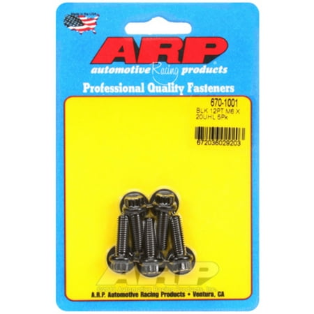 

ARP 12pt Bolts M6 x 1.00 x 20 Black Oxide 5/pkg