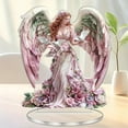 thumbnail image 4 of Yooshoverk Angel Dove Figurine 2D Acrylic Decor Durable Design Charming Accent Clutter-Free Home Bedroom Desk Display, 4 of 6