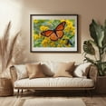 thumbnail image 3 of Monarch Butterfly and Wasp on Goldenrod - York Pennsylvania Photography Butterfly Insect Wildlife Nature Floral Garden Animal Black Framed Wall Art Print 5 x 7 inches, 3 of 4