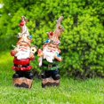 thumbnail image 2 of Gnomos de estatua para decoración de jardín al aire libre - Estatuas de jardín de hadas para decoración al aire libre Gnomo decoración del hogar miniatura grande divertido Res,11 Feliz Sencillez, 2 of 4