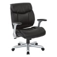 thumbnail image 1 of Boded Leather Office Chair in Silver and Black, 1 of 8