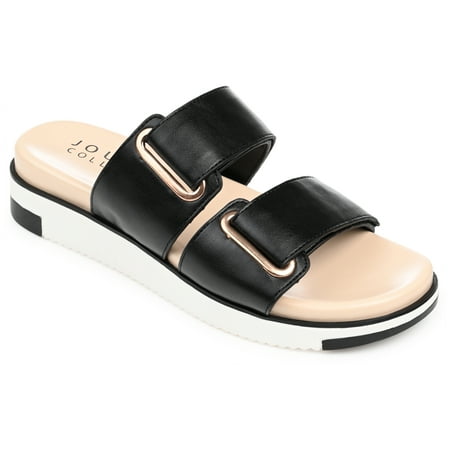 

Journee Collection Womens Ashanti Slip On Slide Multi Strap Sandals
