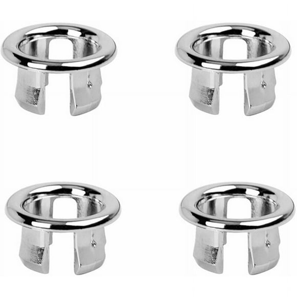 Chrome Plated Sink Overflow Ring Cover, Modern Shiny Appearance with Easy Installation for Basin Replacement in Various Environments Including Kitchen Bathroom