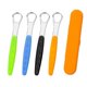 thumbnail image 2 of (BLUE) Tongue Scraper, Tongue Scraper with Case Cleaner Stainless Steel Tongue Brush, 2 of 5