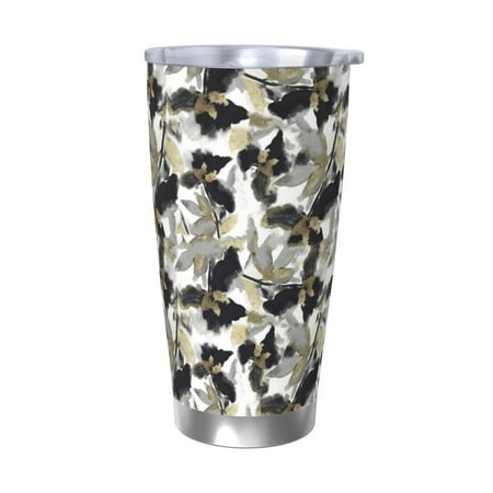 

Lukts Abstract Watercolor for 20OZ Car Cup Stainless Steel Direct Drinking Straw Thermos Cup Suitable for Office Travel and Car-Without Straw