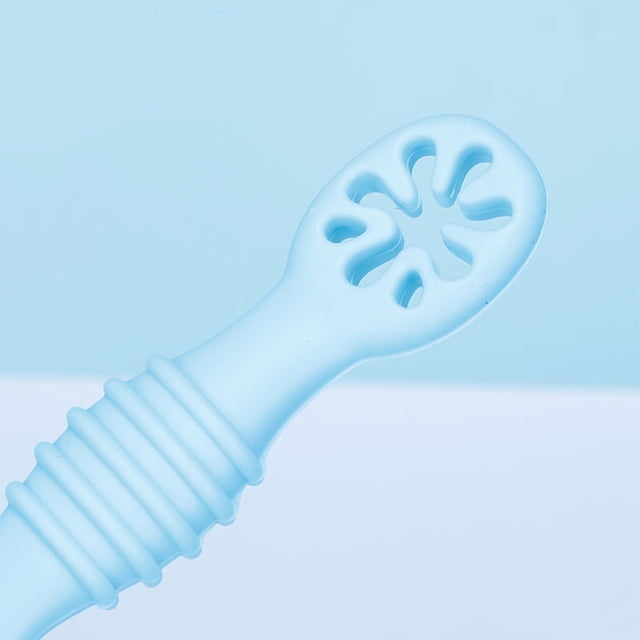 Cuchara de silicona, 6 piezas Cuchara de silicona para bebés Cuchara de silicona para bebés Cuchara para bebés elaborada con cuidado