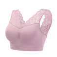 thumbnail image 4 of EIMELI Clearance!Women Lace Racerback Bralette Padded Deep V Neck Crop Top Seamless Bra, 4 of 5