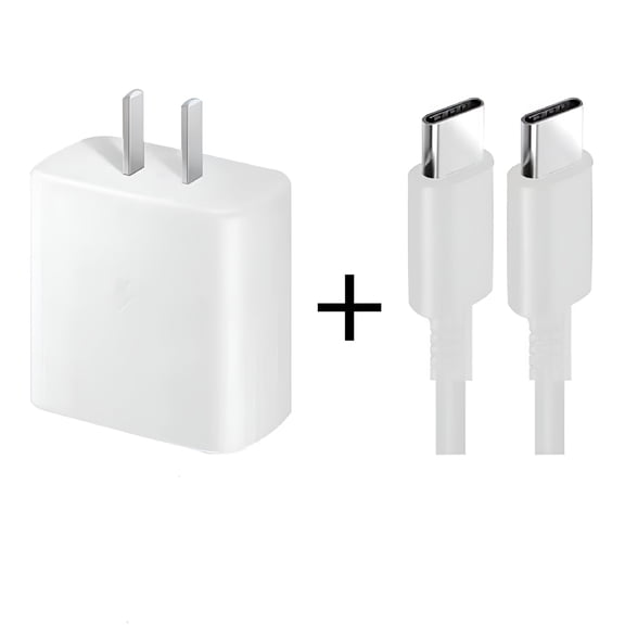 LAMIRO USB C Charger, 25W Super Fast Charger with Type C Charger Cable 6ft Type C Charger Fast Charging - white