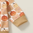 thumbnail image 5 of Younger Tree Baby Halloween Clothes Outfits Toddler Boy Girl Cute Pumpkin Crew Neck Long Sleeve Sweatshirt Tops Pants Set for 18-24 Months, 5 of 7