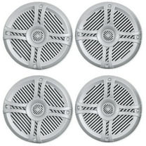 (4) Rockville RMSTS65S 6.5" 1600w Waterproof Marine Boat Speakers 2-Way Silver