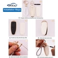 thumbnail image 4 of Key Fob Cover Compatible with Fit for Ford C-Max Edge Escape Expedition Explorer Flex Focus Taurus Lincoln MKS MKT MKX Navigator Key Case Shell with Keychain Case Holder Protector,1,white, 4 of 6