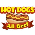 thumbnail image 3 of SignMission 8 in. Hot Dogs All Beef Concession Decal Sign with Cart Trailer Stand Sticker Equipment, 3 of 3