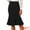 Black, variant on DARING DIVA Women's Flare Hem Elegant Work Midi Fishtail Skirt XL Peacock Blue