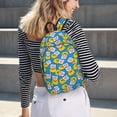 thumbnail image 5 of Disketp Lovely Duck print Canvas Backpack Lightweight Travel Daypack Student Rucksack Laptop Backpack-Small, 5 of 5