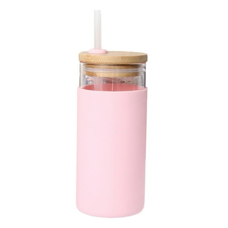 

UDIYO Water Bottle Water Bottle Anti-scalding with Straw High Borosilicate Glass Portable Drinking Cup for Home