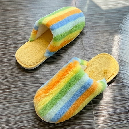 

Tangnade Woman Shoes Winter Fashion Women s Casual Shoes Breathable Intdoor Pure Color Flowers Decorated Slippers Yellow 40-41