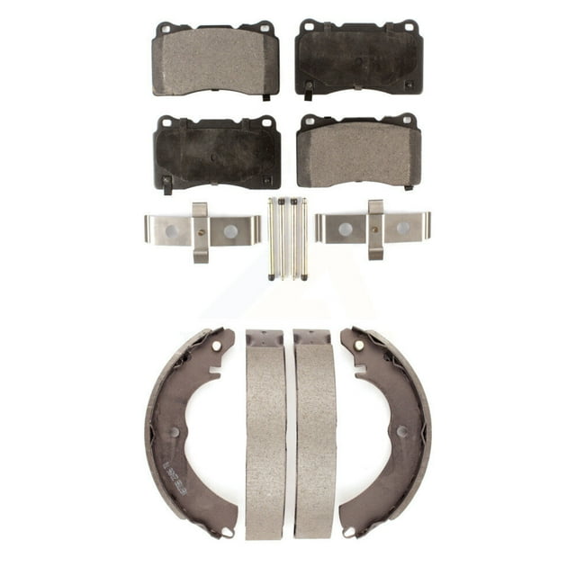 Transit Auto Front Rear Semi-Metallic Brake Pads and Drum Shoes Kit for Car Mitsubishi Lancer KFN-100002