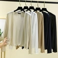 thumbnail image 5 of Women's Thin Long-Sleeved Cardigan with Border for Summer | Yubnlvae | Women's Thin Long Sleeved Cardigan for Women for Summer Short Styles (Beige | L), 5 of 6