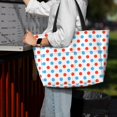 thumbnail image 7 of Gaeub Red Blue Polka Dots Beach Travel Bag, Multi-Pocket Beach Bag, Summer Vacation Bag, Beach Essentials Tote, 7 of 7