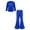 Royal Blue, variant on Alvivi Kids Boys Girls Shiny Crop Tops with Bell Bottom Pants for Hip Hop Jazz Party Performance Gold 9-10