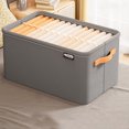 thumbnail image 4 of Organizador Sujetadores Caja Almacenamiento Plegable para Pantalones Vaqueros Doméstico Tela (gris M), 4 of 7
