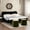 Black, variant on Black Boucle Upholstered Bed with Curved Headboard / Foam Filled, Eco - friendly