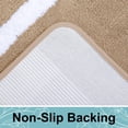 thumbnail image 2 of GYDEK Bathroom Rug, Soft Absorbent Bathroom Mat and Bath Mat, Premium Microfiber Shag Bath Rug Machine Washable (15.7"x24",Beige and White), 2 of 7